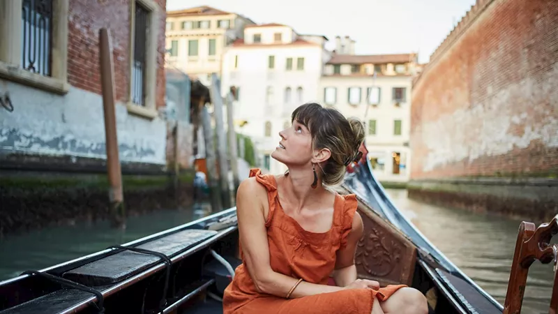 Private boat on the Grand Canal in Venice